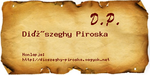 Diószeghy Piroska névjegykártya